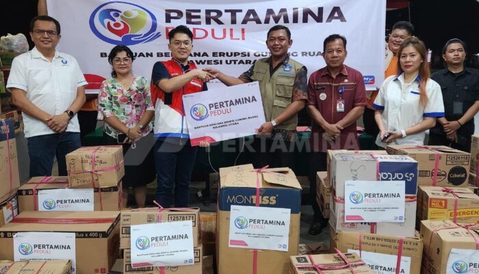 Pertamina Kirim Bantuan untuk Korban  Letusan Gunung Ruang Sulawesi Utara