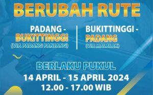 BREAKINGNEWS: Pemberlakuan One Way Padang-Bukittinggi Berubah, Simak Rute Baru Berikut!