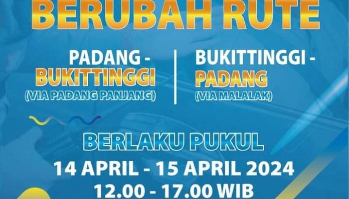 BREAKINGNEWS: Pemberlakuan One Way Padang-Bukittinggi Berubah, Simak Rute Baru Berikut!