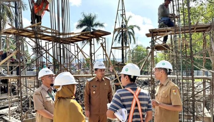 Proyek DAK Rp10 Miliar, Wawako Ramadhani Cek Progres Pembangunan Gedung Perpustakaan Kota Solok