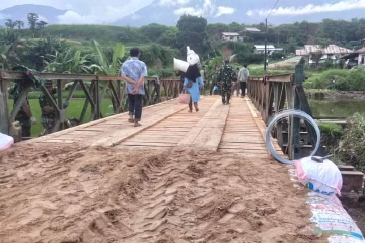 Dari 23 Jembatan Putus di Tanah Datar, 10 Diantaranya Sudah Dibangun Jembatan Darurat