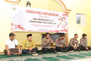 Bantu Air Bersih, Polresta Bukittinggi Bangun Sumur Bor di Jorong Kampeh Simarasok Agam