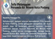 Listrik Padam, Air Pun Mati! Warga Kota Padang Mohon Bersabar