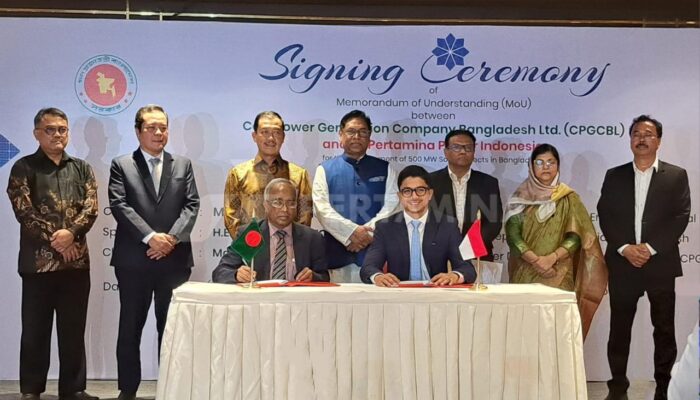 Ekspansi di Bangladesh, Pertamina NRE Kerjasama dengan CPGCBL Bangun Pembangkit Listrik 500 MW di Moheshkhali