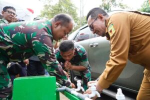 TNI AD Bangun 2 Sumber Air Bersih untuk Masyarakat Nagari Koto Tuo Tanah Datar
