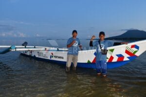 Dibantu Pertamina, Kapal Nelayan Natuna Tampil Keren Ala “Pertamina MotoGP”