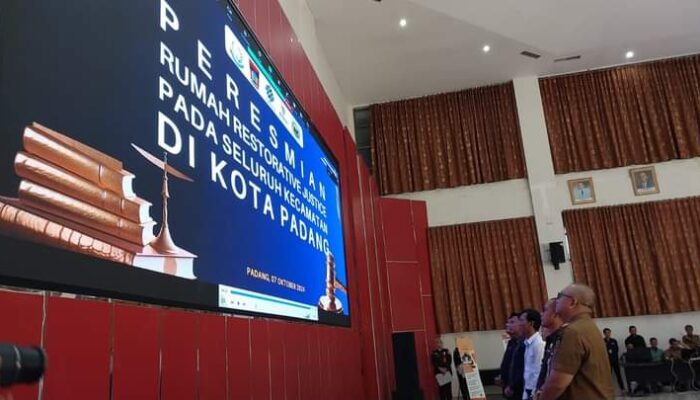Dorong Penyelesaian Perkara Secara Kekeluargaan, Pemko Padang Dirikan Rumah Restorative di Seluruh Kecamatan