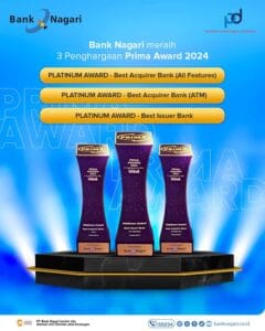 Bank Nagari Boyong 3 Penghargaan Terbaik di Ajang Bergengsi PRIMA Awards “The Best Digital Transaction 2024” di Bali