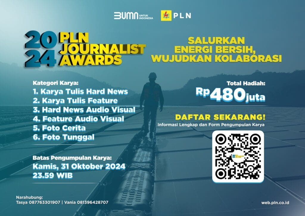 Ayo Ikutan! PLN Journalist Award 2024 Digelar Sampai 31 Oktober 2024