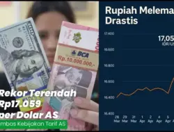Dollar AS Cetak Rekor Terendah Rp17.059, Rupiah Kian Terbenam Ulah Tarif Trump