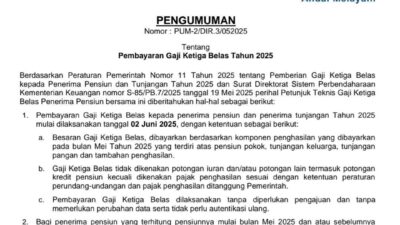 ASN Pensiunan Lega! Taspen Umumkan Pencairan Gaji ke-13 Jelang Idul Adha