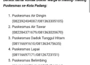 Padang Punya Layanan Kesehatan Sigap, Warga Kota Bisa Langsung Kontak Dokter Puskesmas