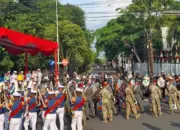 Atraksi Kirab Bima Suci dan Genderang Seruling Gita Jala Taruna Pukau Warga Kota Padang