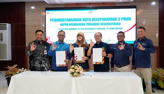 PLN Gandeng Bank Nagari Wujudkan Program Degensetisasi Bagi UMKM di Sumbar