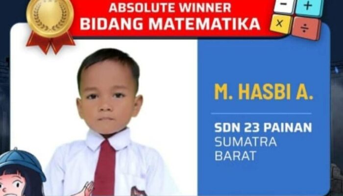 Sosok M. Hasbi Alfa Riski, Bocah Kelas 1 SD Asal Painan Peraih Medali Emas OSN Matematika