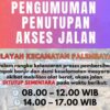 PENGUMUMAN: Jadwal Penutupan Jalan Palembayan Karena Ada Pekerjaan Pembersihan Longsor