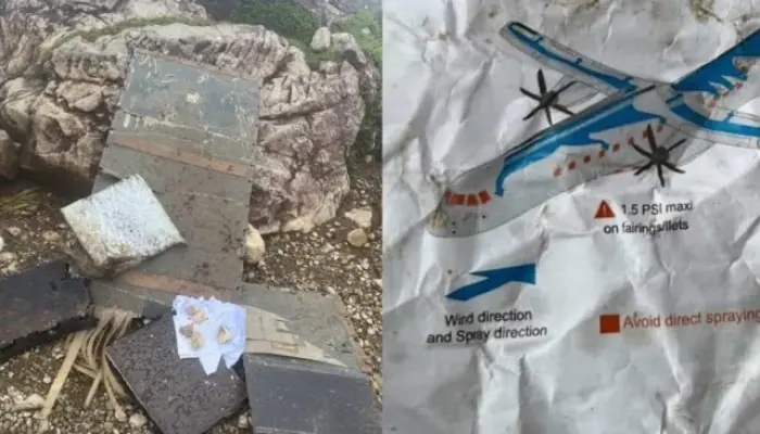 Video Serpihan Pesawat Beredar, Diduga ATR 42-500 Jatuh di Pegunungan Bulusaraung Pangkep