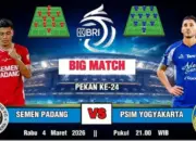 Laga Panas Malam Ini: Semen Padang vs PSIM Yogyakarta, Pertaruhan Head Coach Dejan Antonic!